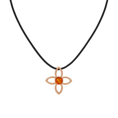 一 Clover 3D Gemstone Necklace