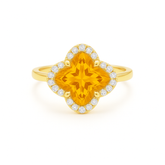 一 Gemstone Flower Ring Citrine