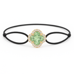 一 Gemstone Flower Diamonds Green Quartz