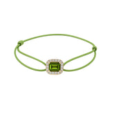 一 Gemstone Classic Olive Quartz Diamond Yellow Gold