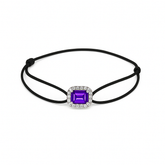 一 Gemstone Classic Amethist Diamond white Gold