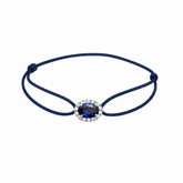 一 Gemstone Classic 'Blue Sapphire' Diamond White Gold