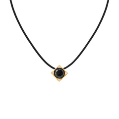 一 CUBE XL black Moissanite Necklace