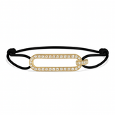 - DOUBLE OVAL diamond pavé yellow gold