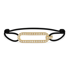 - DOUBLE OVAL diamond pavé yellow gold