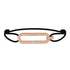 - DOUBLE OVAL diamond pavé rose gold