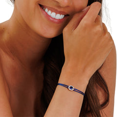 一 Gemstone Classic 'Blue Sapphire' Diamond White Gold