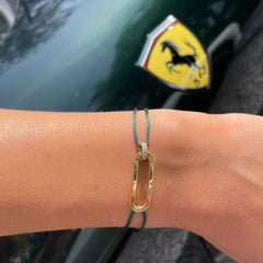 - DOUBLE OVAL diamond yellow gold