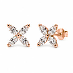 一 MARQUISE Diamond Earring rose gold
