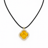 一 Gemstone Flower Necklace Citrine