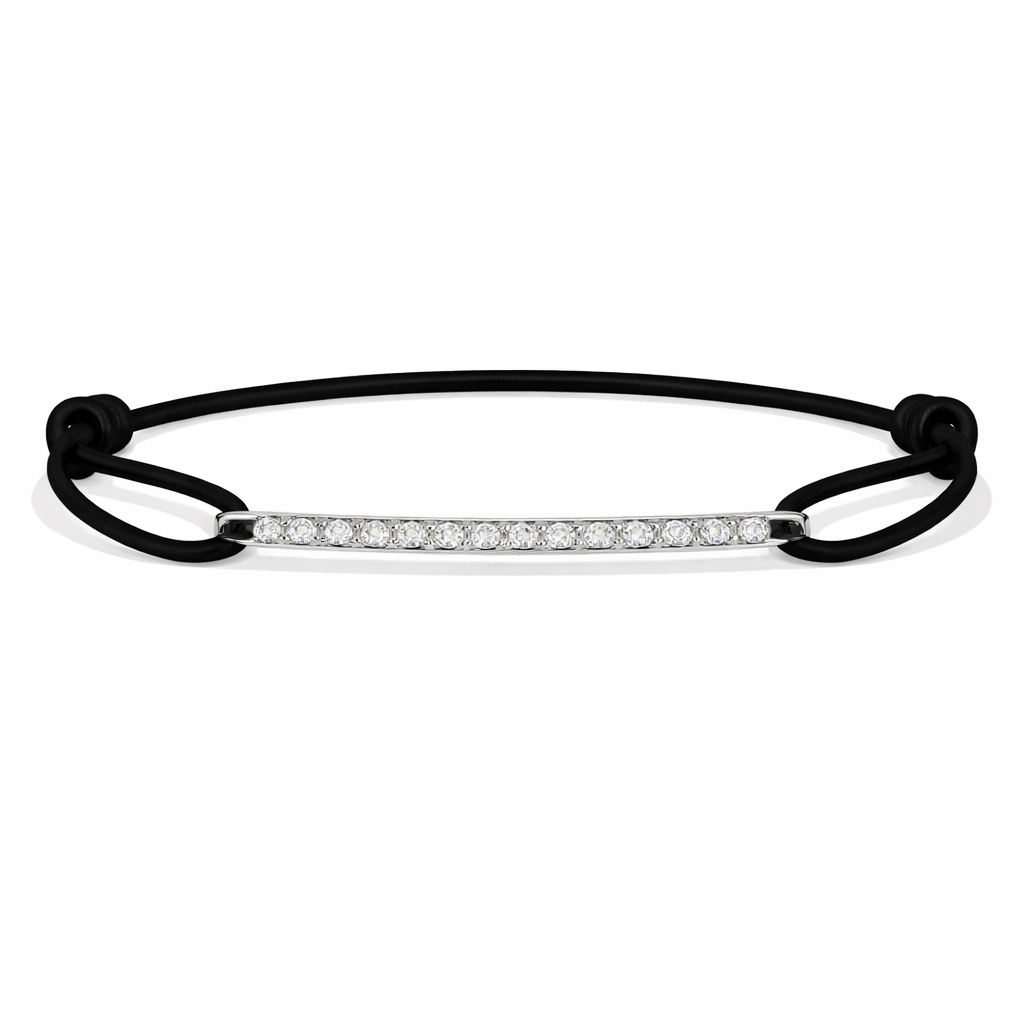 - BAR diamond pavé white gold