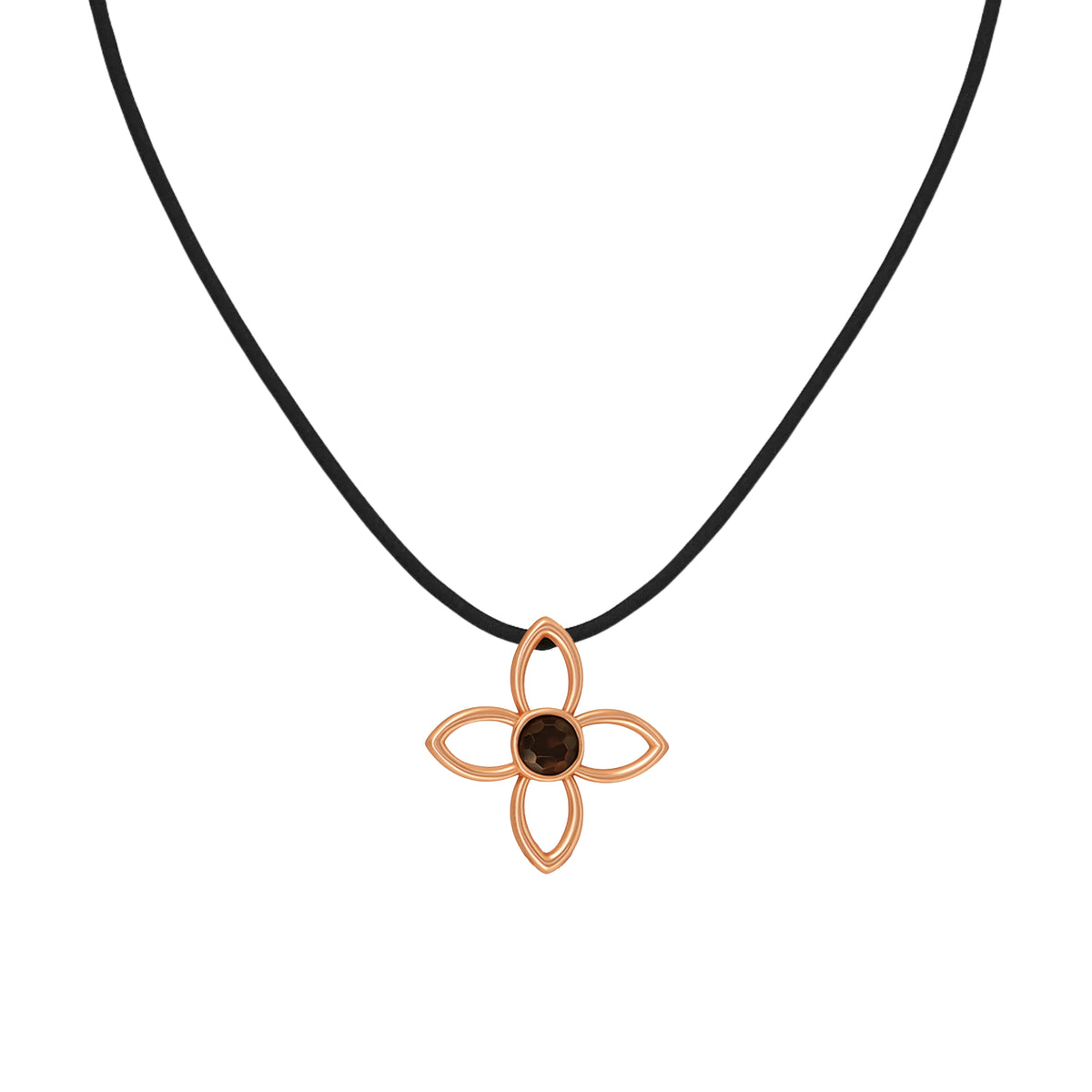 一 Clover 3D Gemstone Necklace