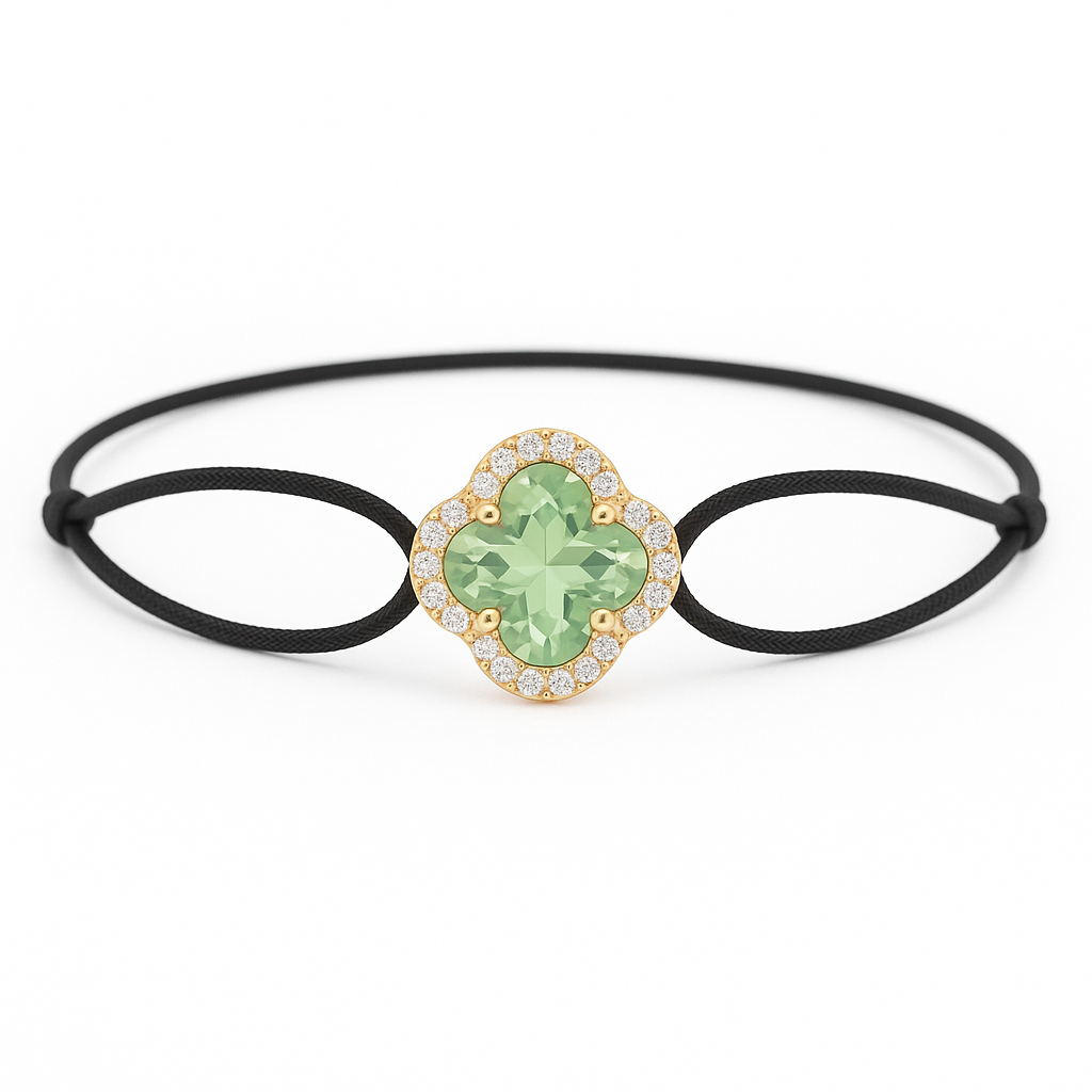 - Bracelet Flower Green Quartz