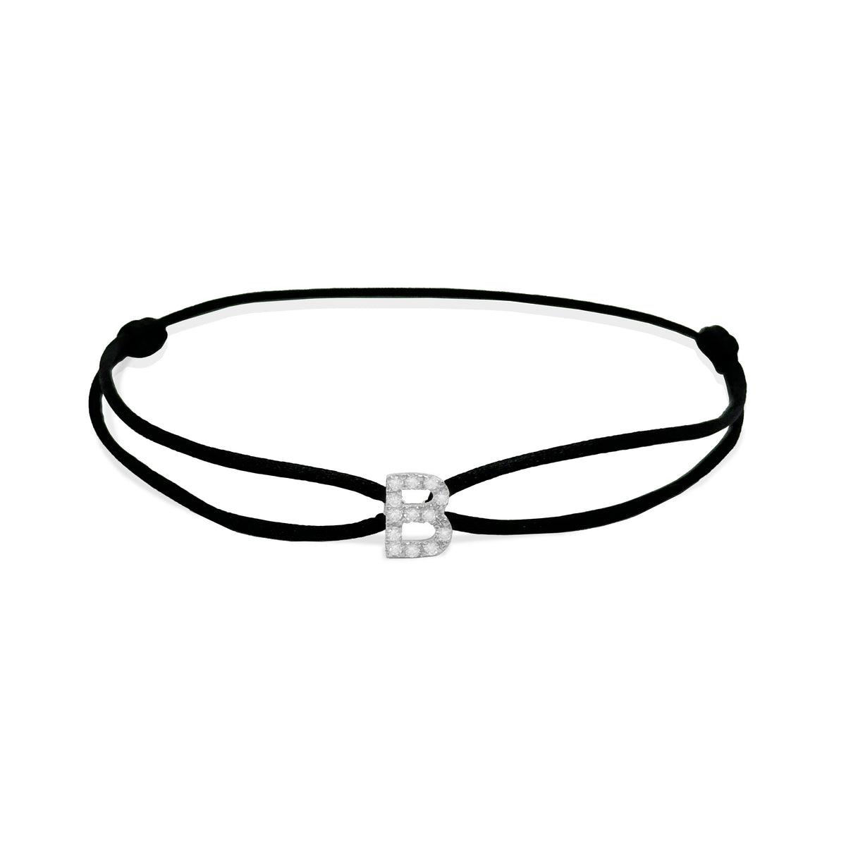 INITIAL diamond white gold