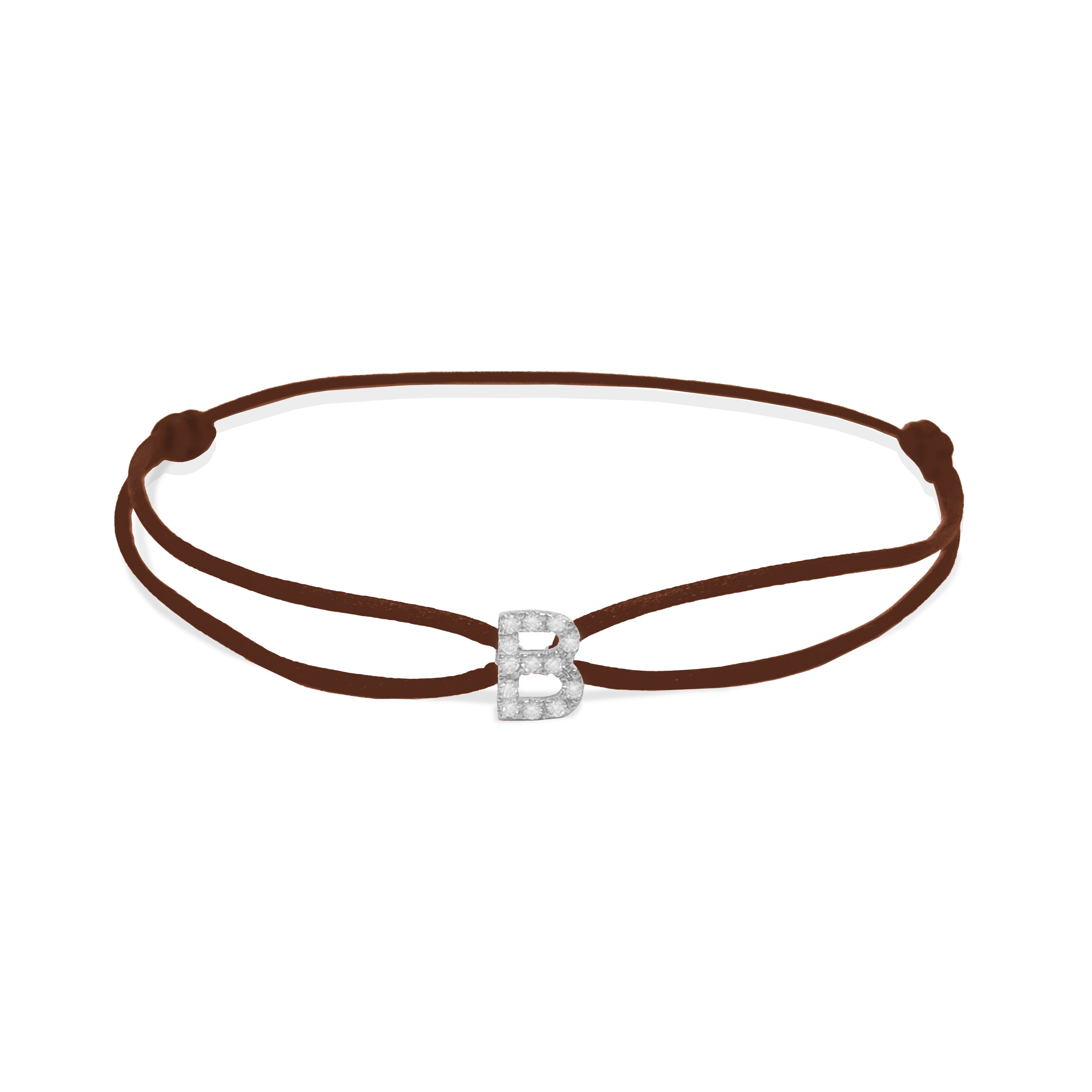 INITIAL diamond white gold