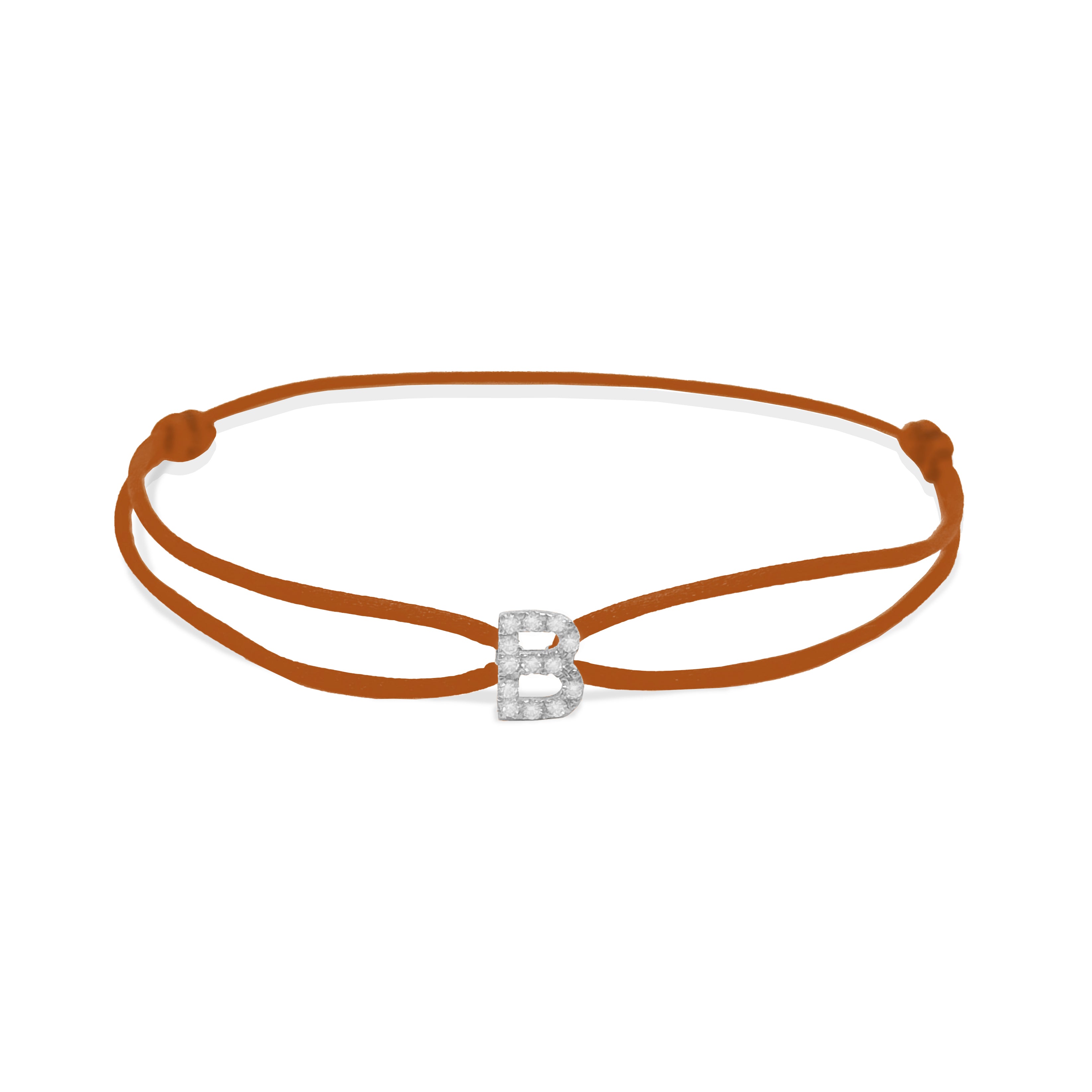 INITIAL diamond white gold