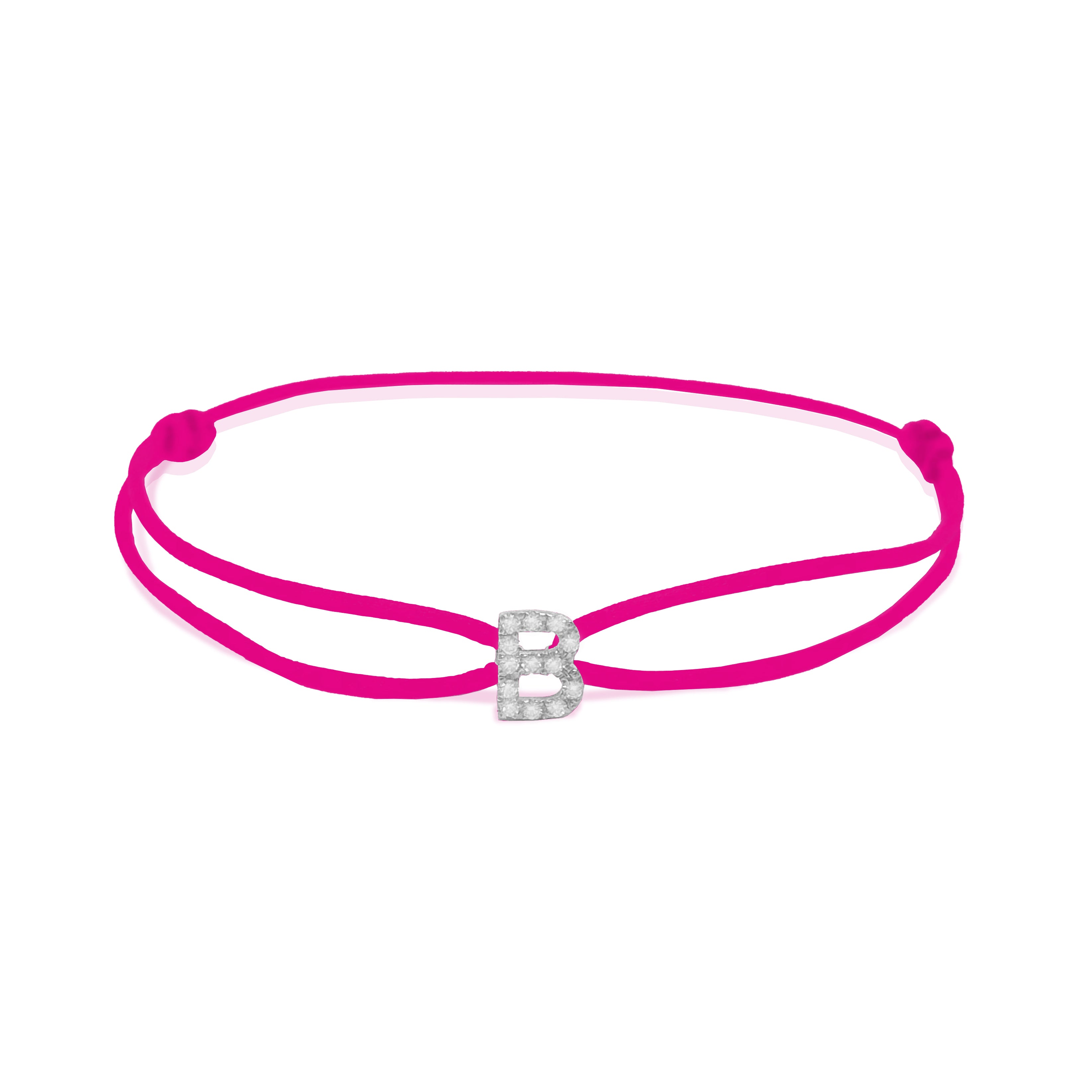 INITIAL diamond white gold