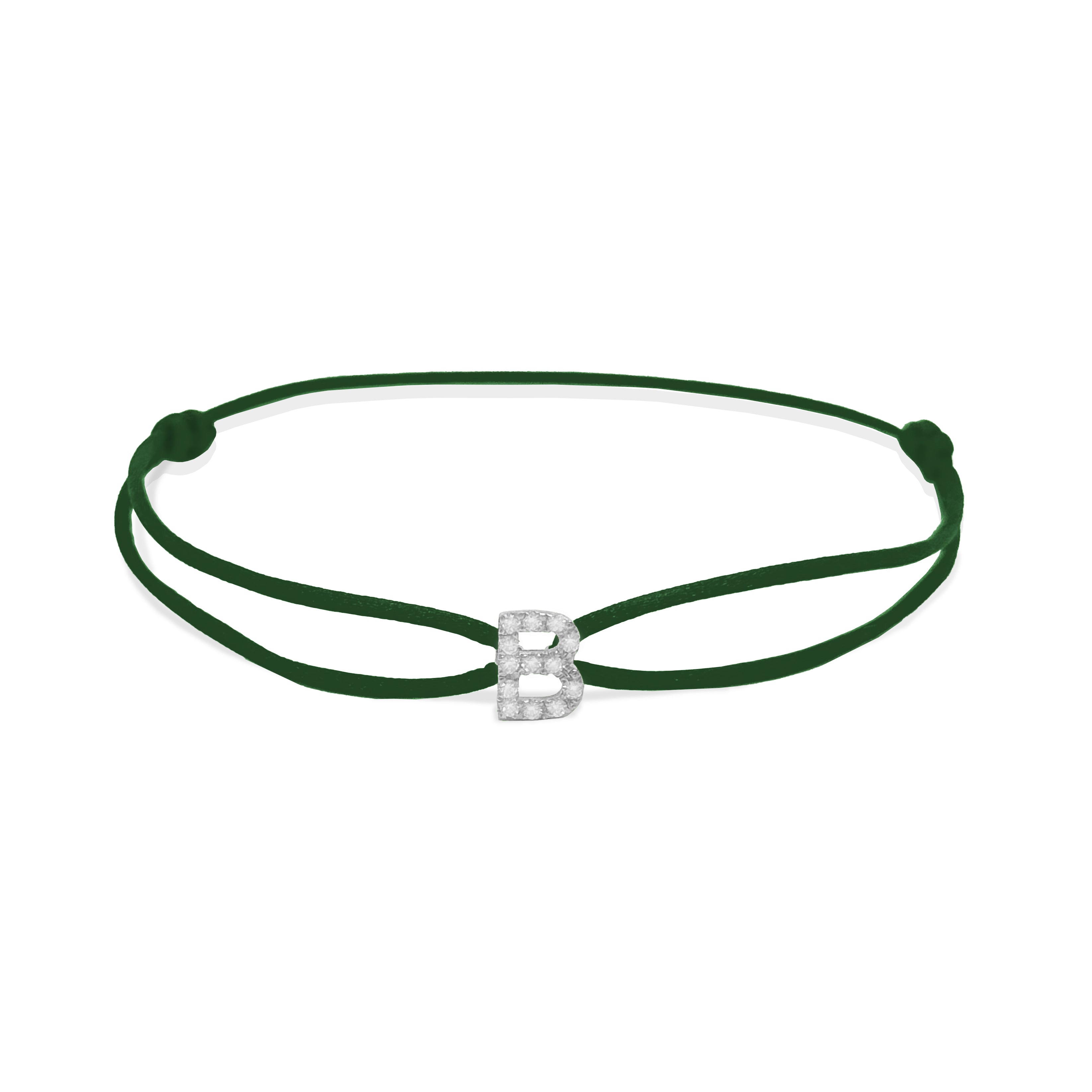 INITIAL diamond white gold
