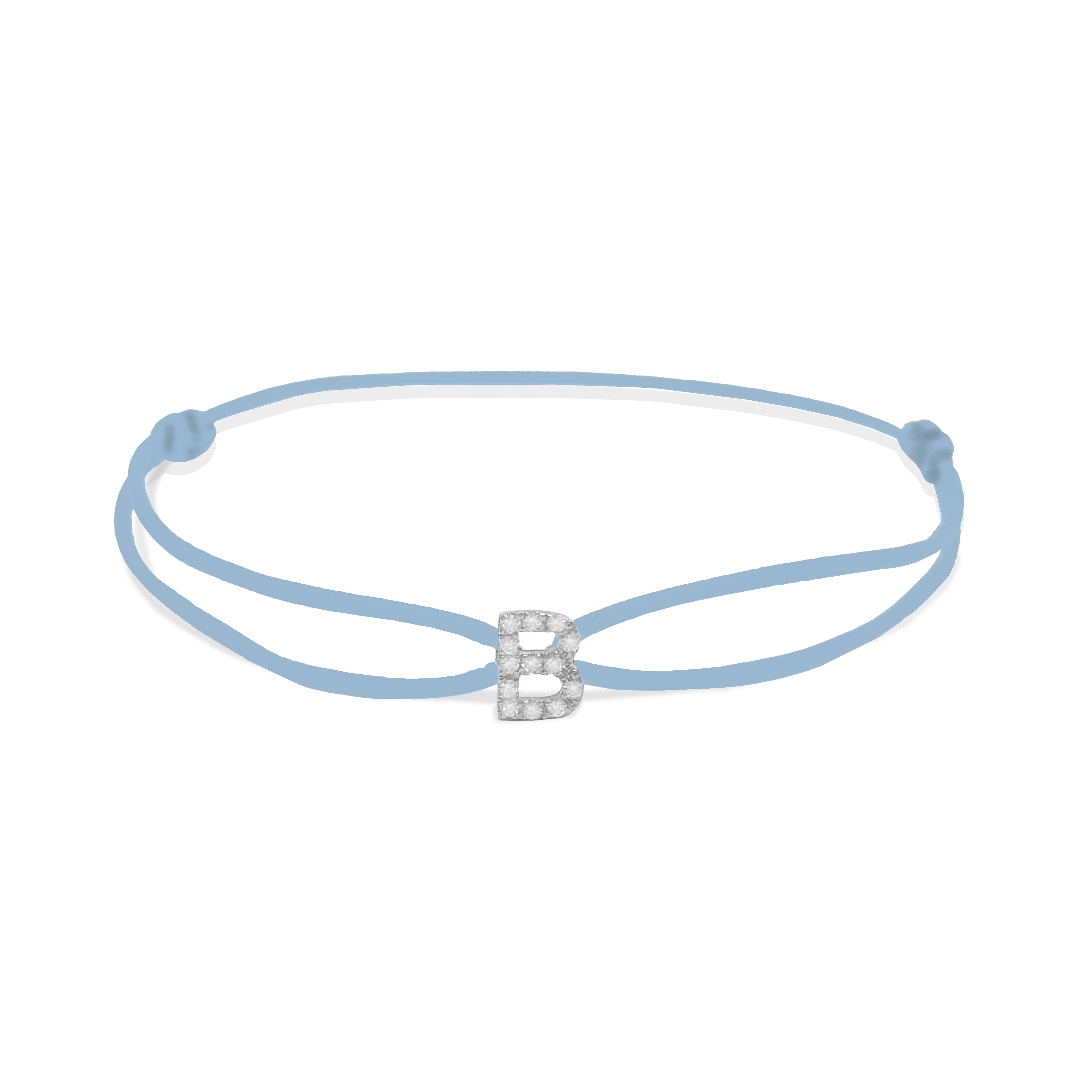 INITIAL diamond white gold