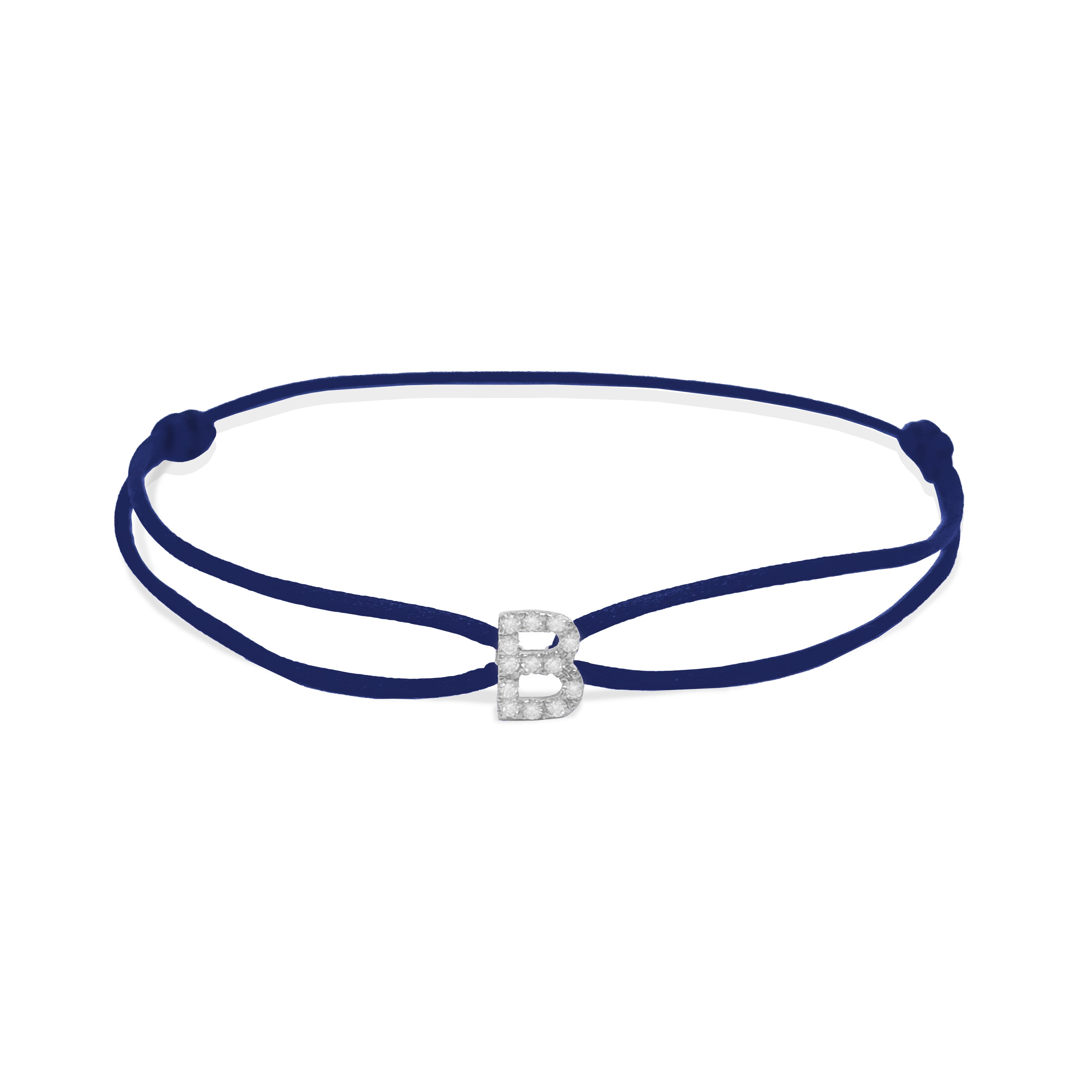 INITIAL diamond white gold
