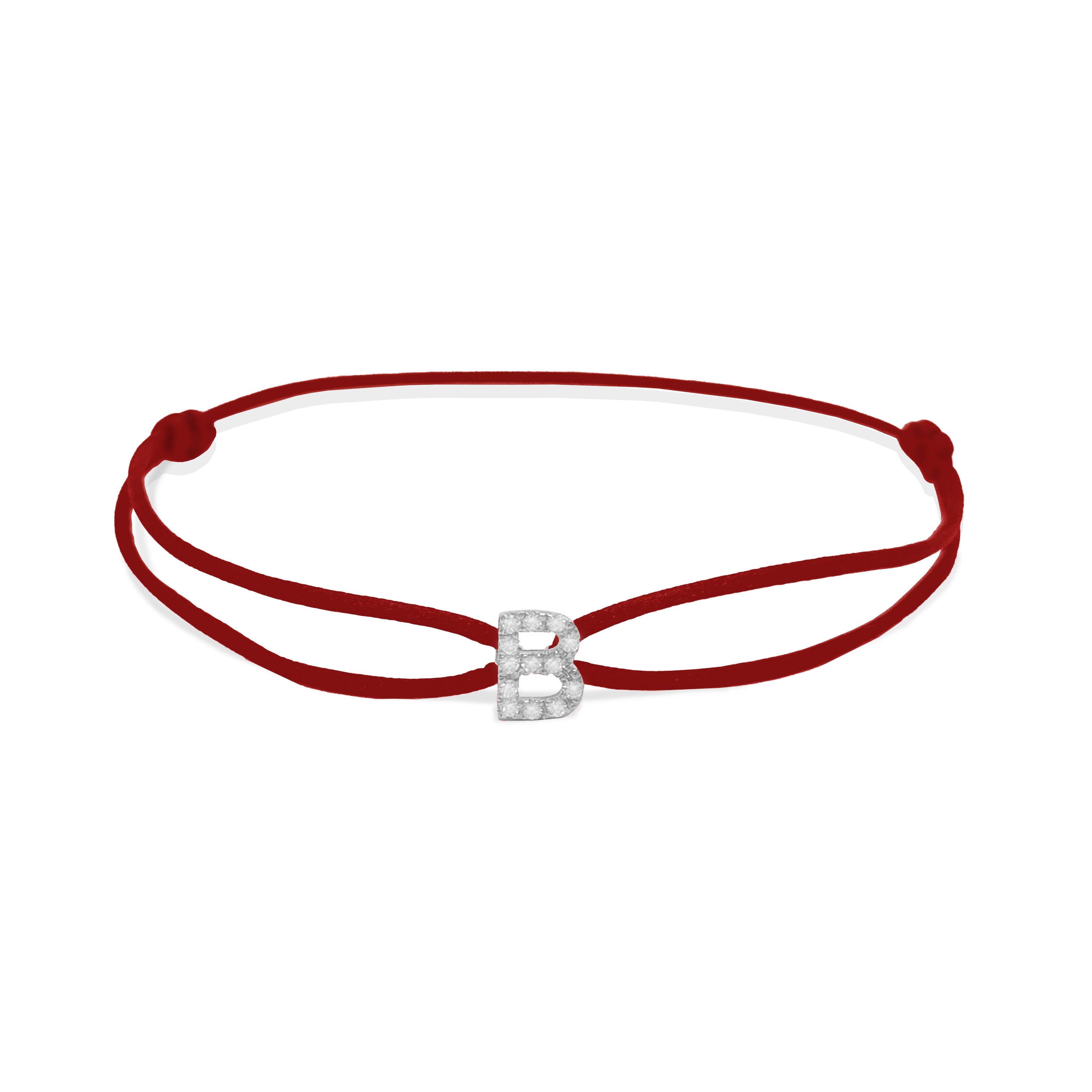 INITIAL diamond white gold