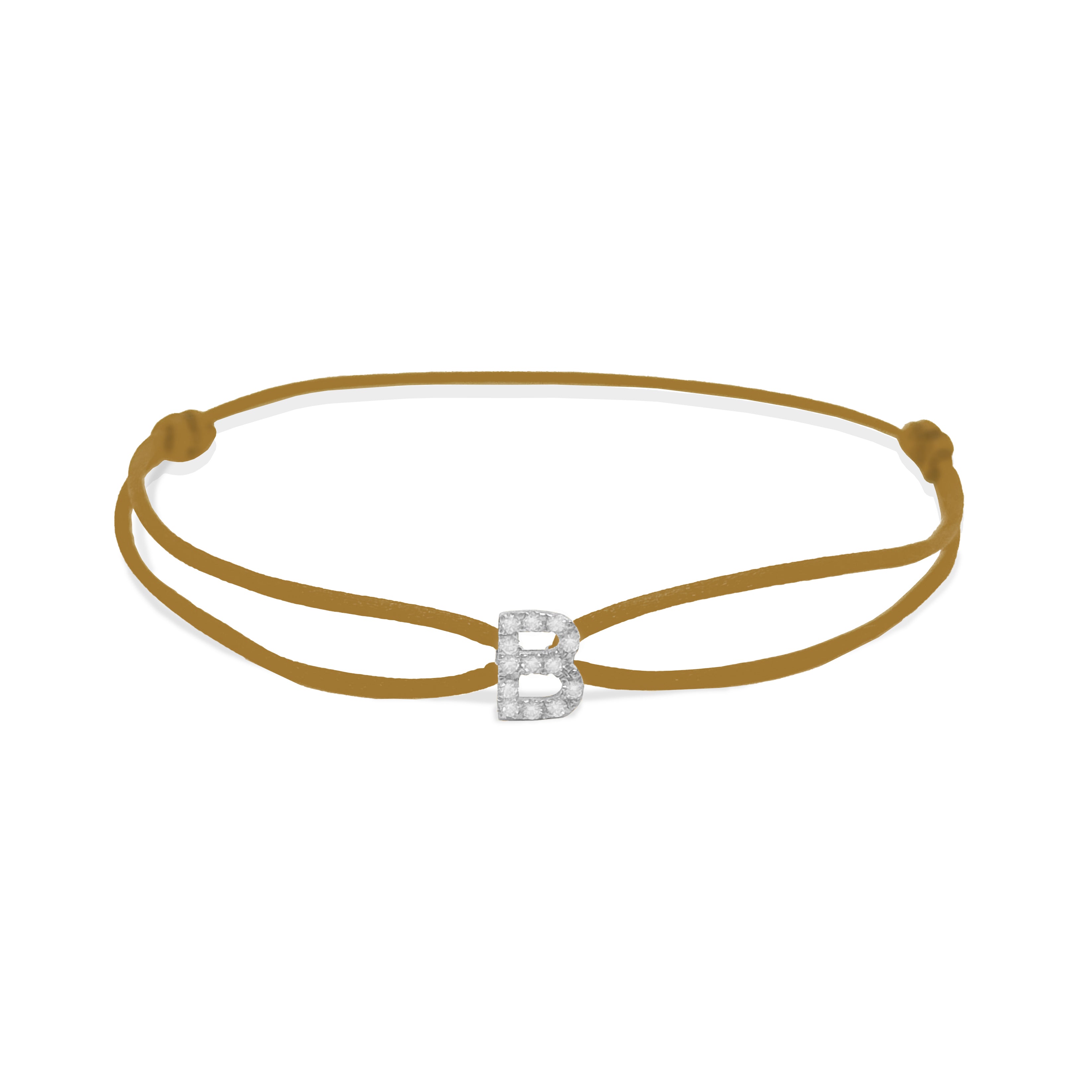INITIAL diamond white gold