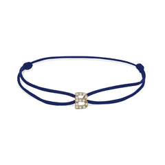 INITIAL diamond yellow gold