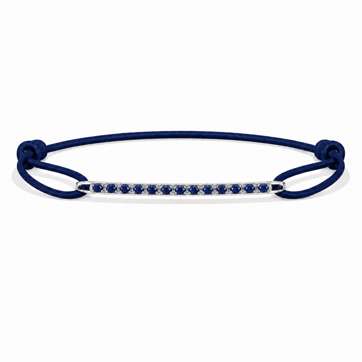 - BAR sapphire diamond pavé white gold