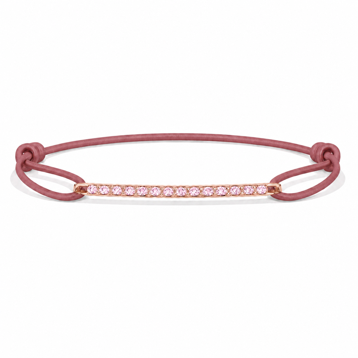 - BAR sapphire diamond pavé rose gold