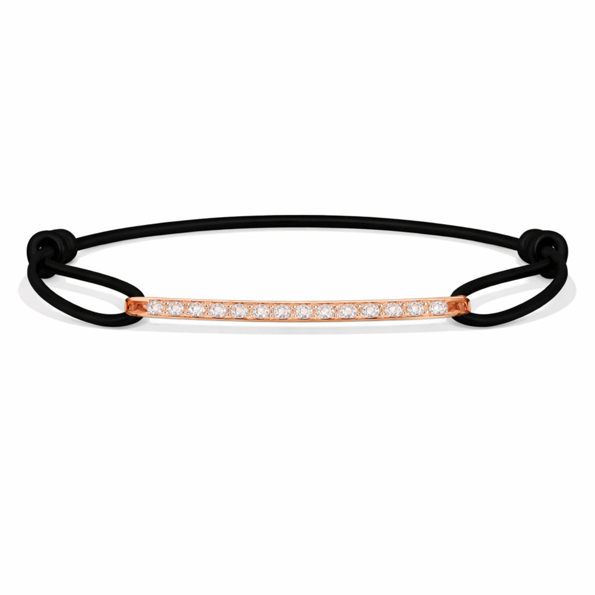 - BAR diamond pavé rose gold