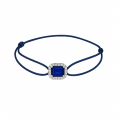 一 Gemstone Classic "Blue Topaz" Diamond White Gold
