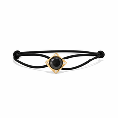 CUBE XL black Moissanite yellow gold