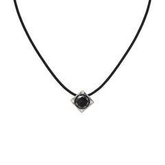 一 CUBE XL black Moissanite Necklace