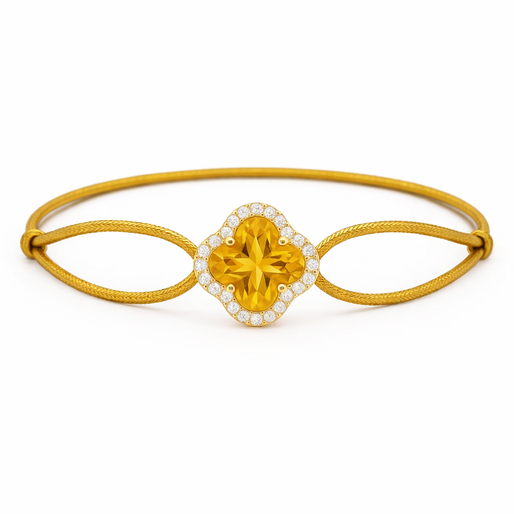 一 Gemstone Flower Diamonds Citrine