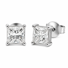 一 PRINCESS Diamond Earring white gold