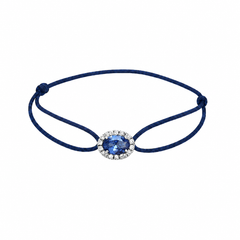 一 Gemstone Classic 'Blue Tanzanite' Diamond White Gold
